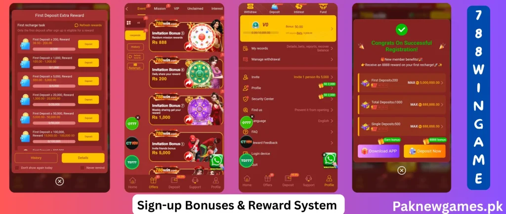 788 Win Game Bonuses and Rewards