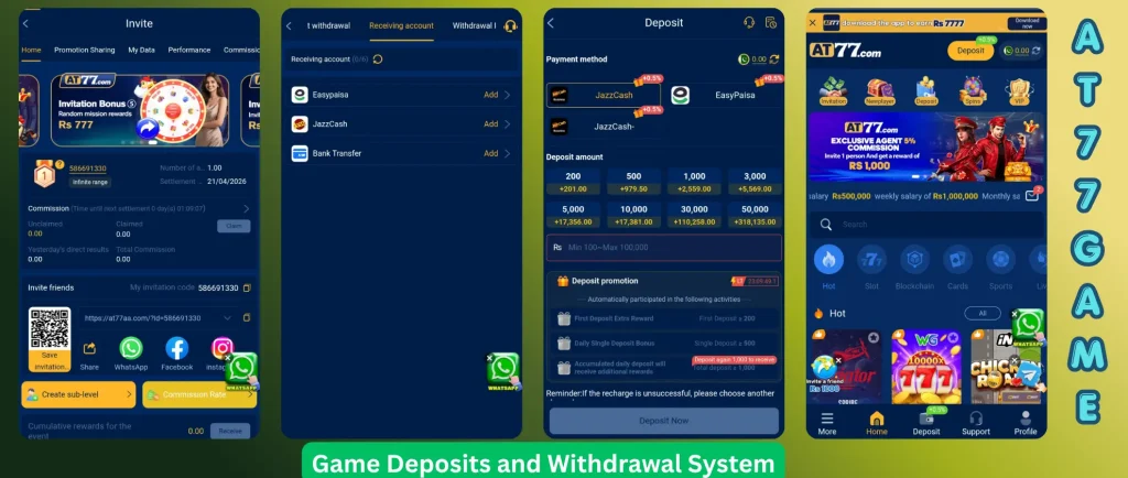 AT77 Game 2026 Withdrawals and Deposits