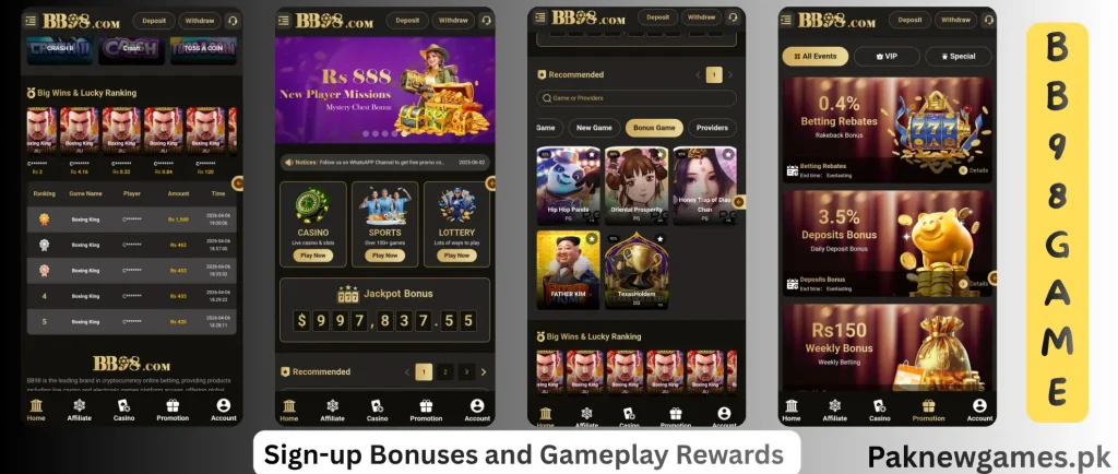 BB98 Game Bonuses and Rewards