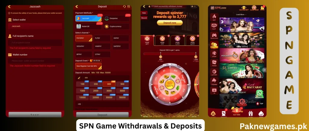 SPN Game 2026 Withdrawals and Deposits