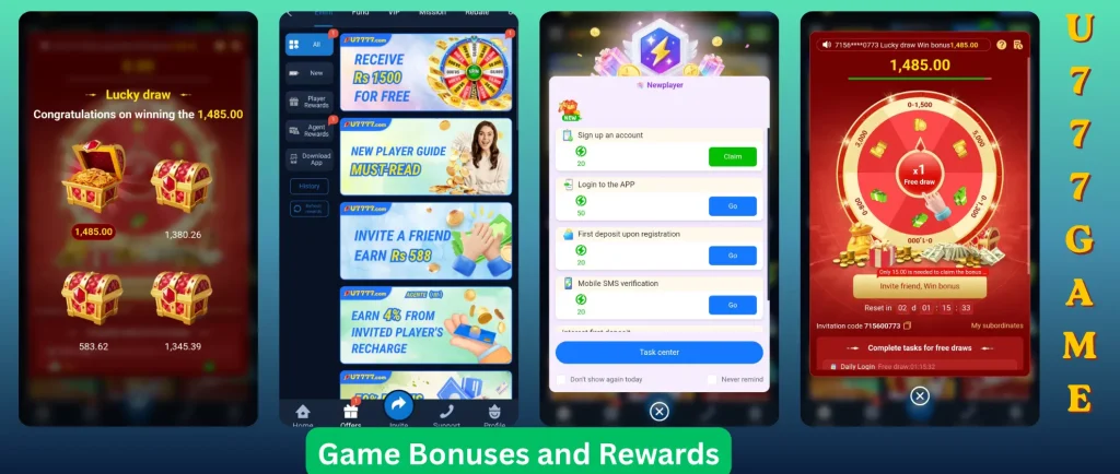 U7777 Game 2026 Bonuses and Rewards system