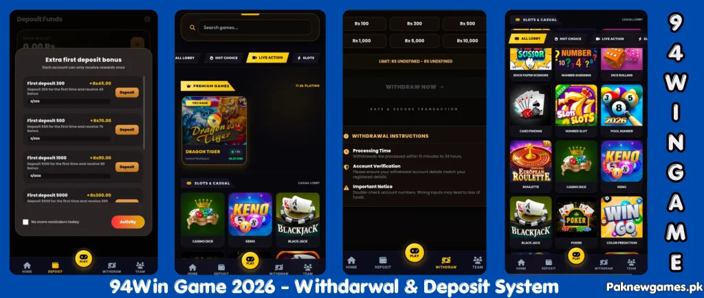94Win Game 2026 Review: Features, Gameplay & Withdrawal Info