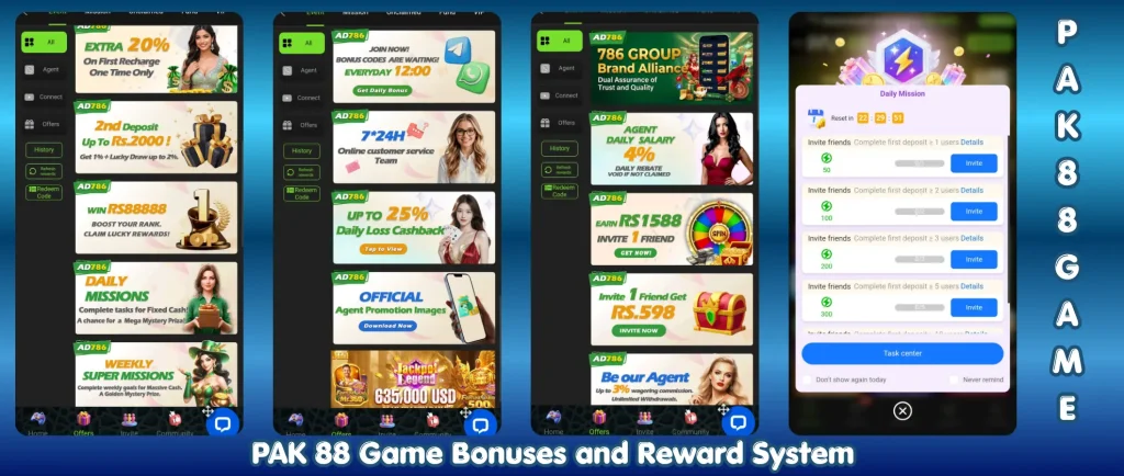 PAK 88 Game Bonuses & Rewards 2026 – Daily Gifts and Extra Earnings