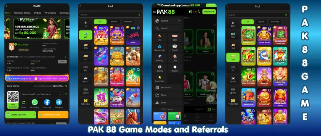 PAK 88 Game Modes & Referral System 2026 – Earn Bonuses and Play Online