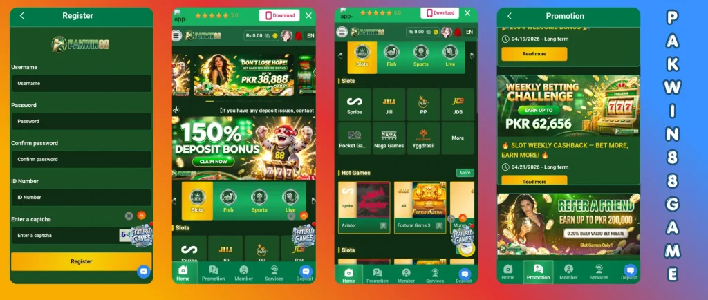 PAKWIN88 Game app logo for online earning and casino-style mobile gaming platform in Pakistan 2026