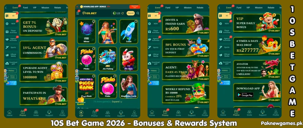 10S Bet Game 2026 high earning application with huge bonus rewards