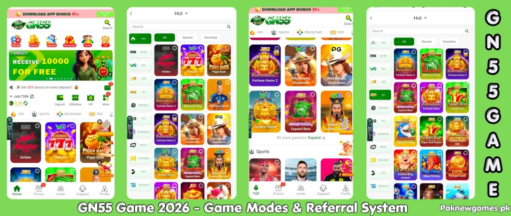GN55 Game top earning app 2026 Pakistan