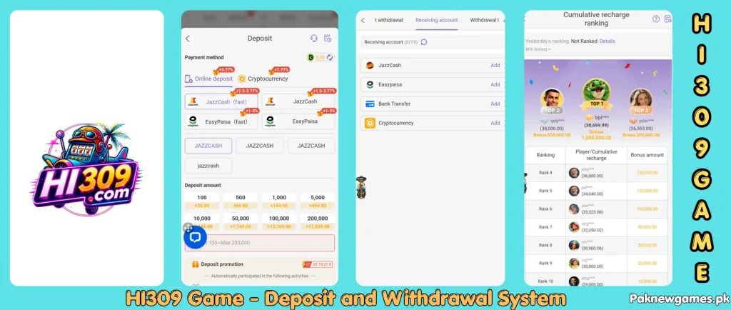 HI309 Game 2026 reward dashboard with easy withdrawal options